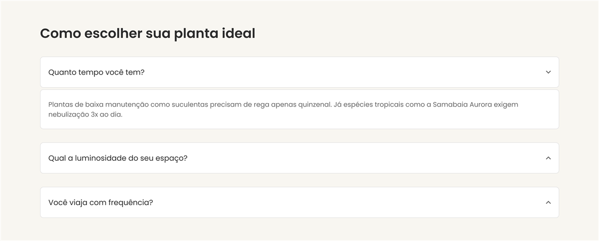 Flora Mística — guia de cuidados em acordeon